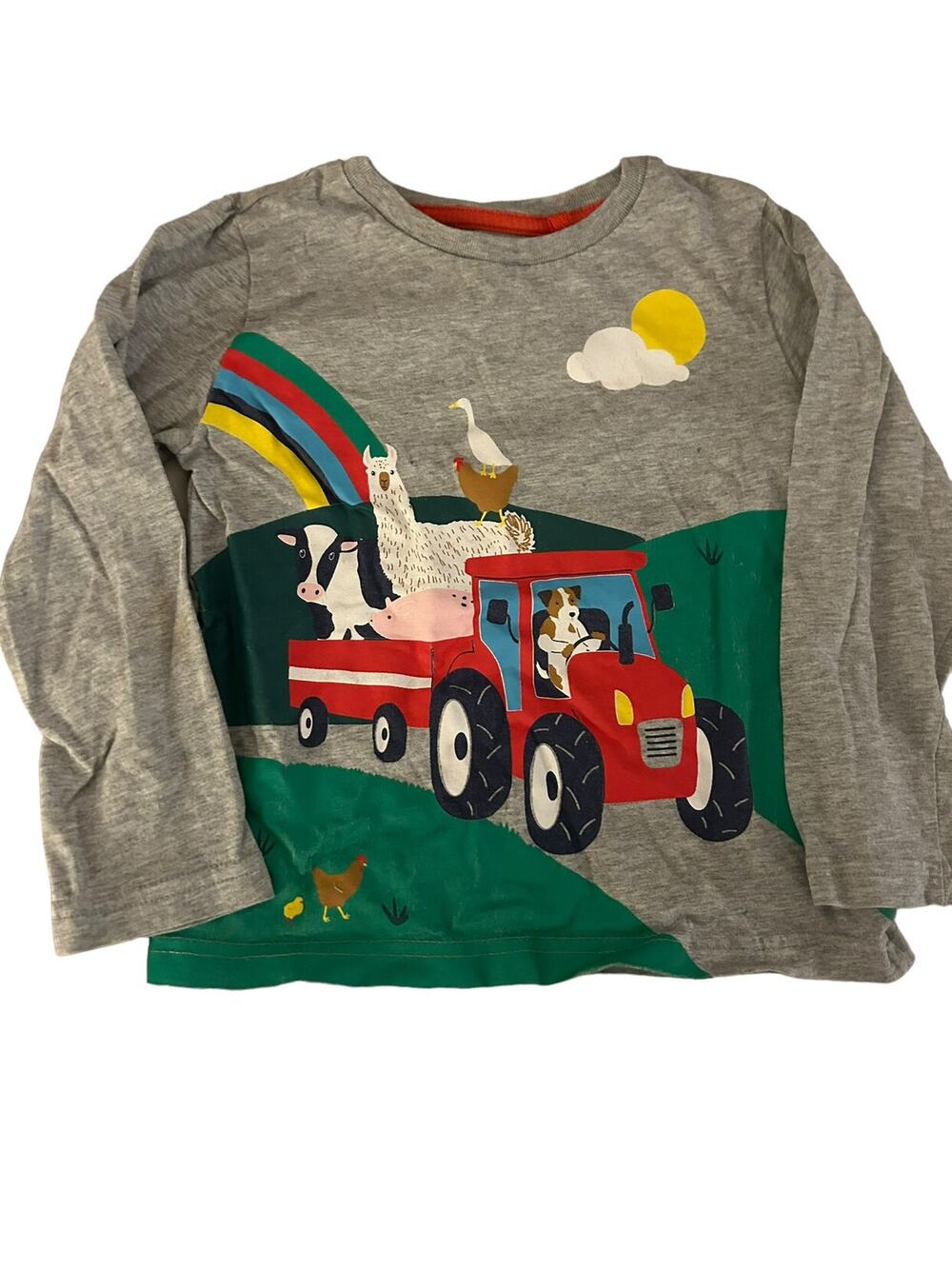 Mini Boden Grey Farm Shirt 3-4